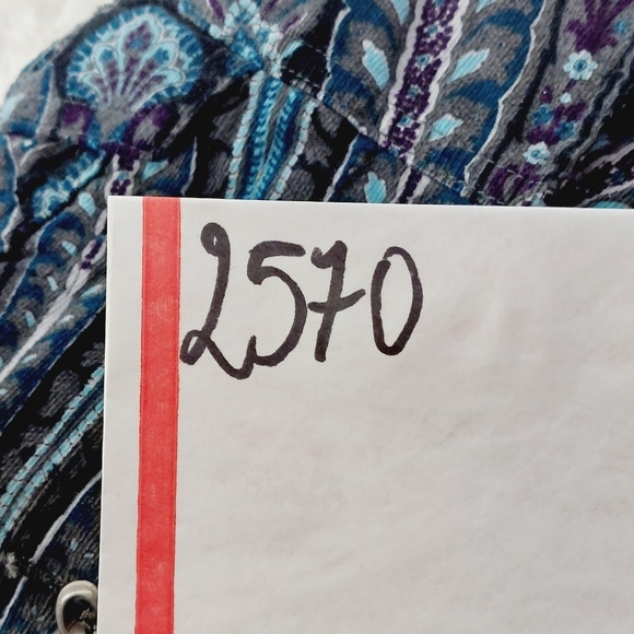 Charter Club Blue/Gray Paisley Petite Stretch Corduroy "Jean" Style Jacket P2570 - Picture 7 of 7